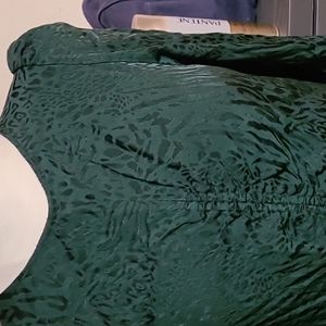 H&M emerald green animal print dress